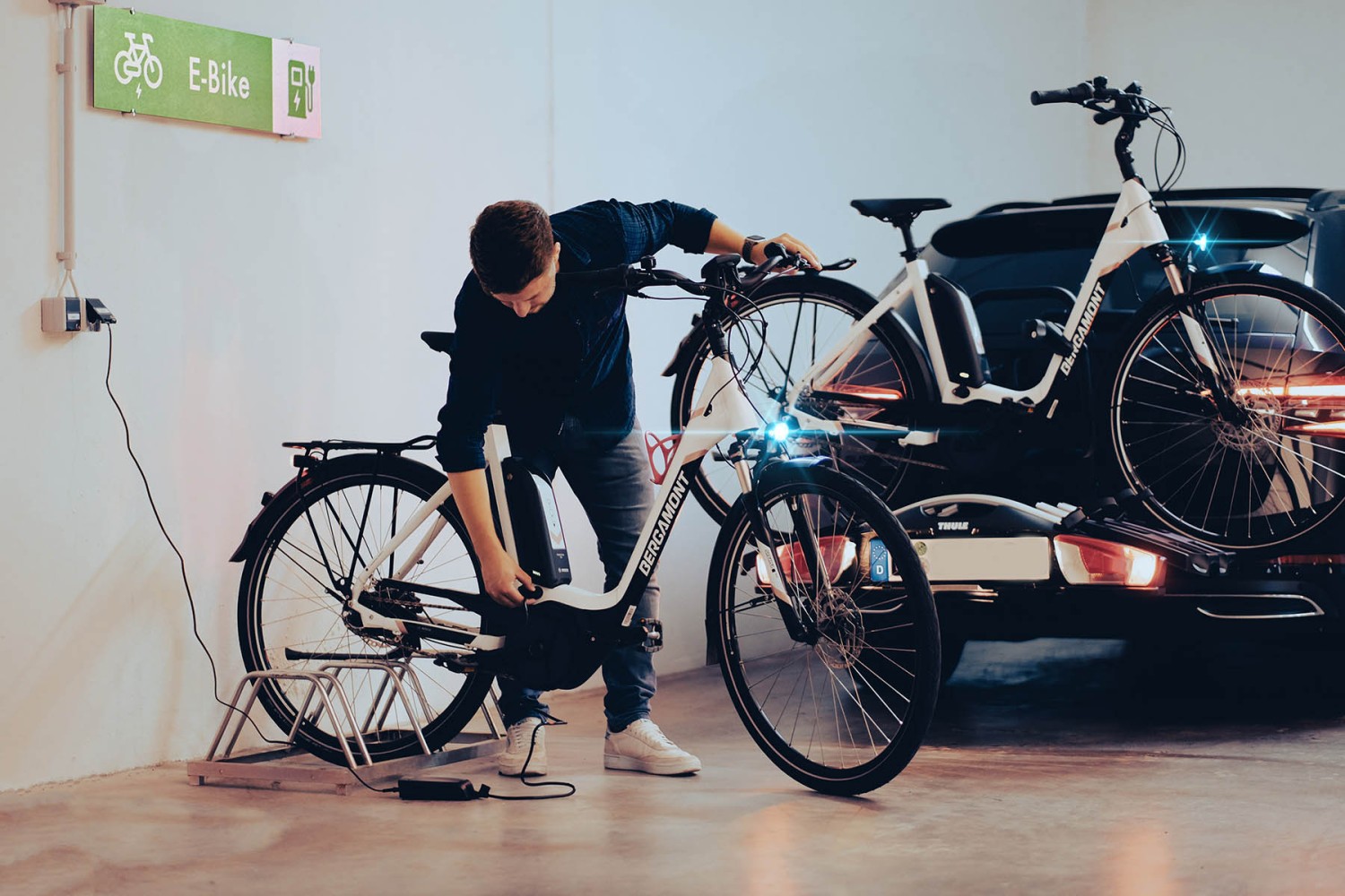 E-bike charging station at the Suite Hotel Leipzig