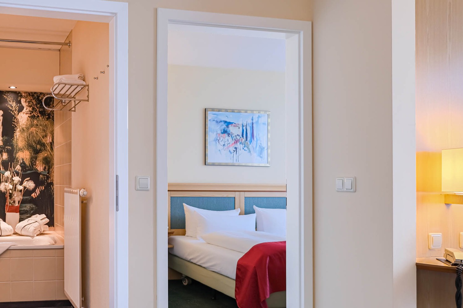 Bedroom at the Suite Hotel Leipzig